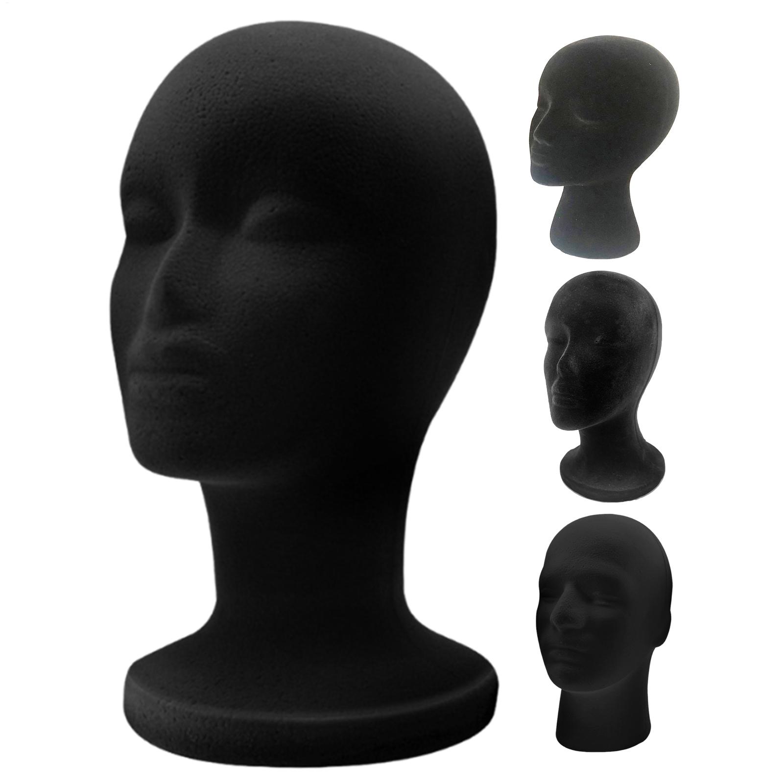 Cosplay Prop Foam - Durable Mannequin Head Foam Black Velvet