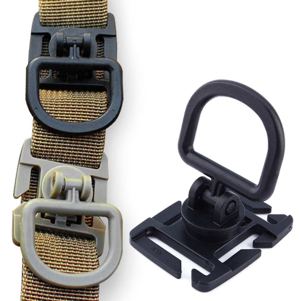 D Ring Strap - 4Pcs 360 Rotation D-Ring Clips Tactical