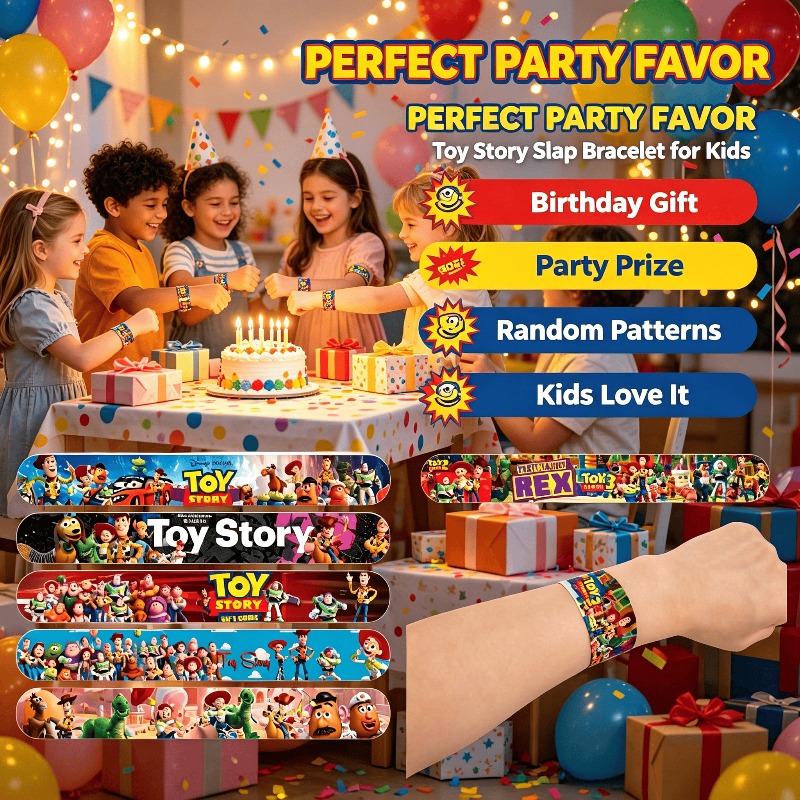 Cosplay Prop Filler - Cartoon Toy Story Slap Bracelets Children