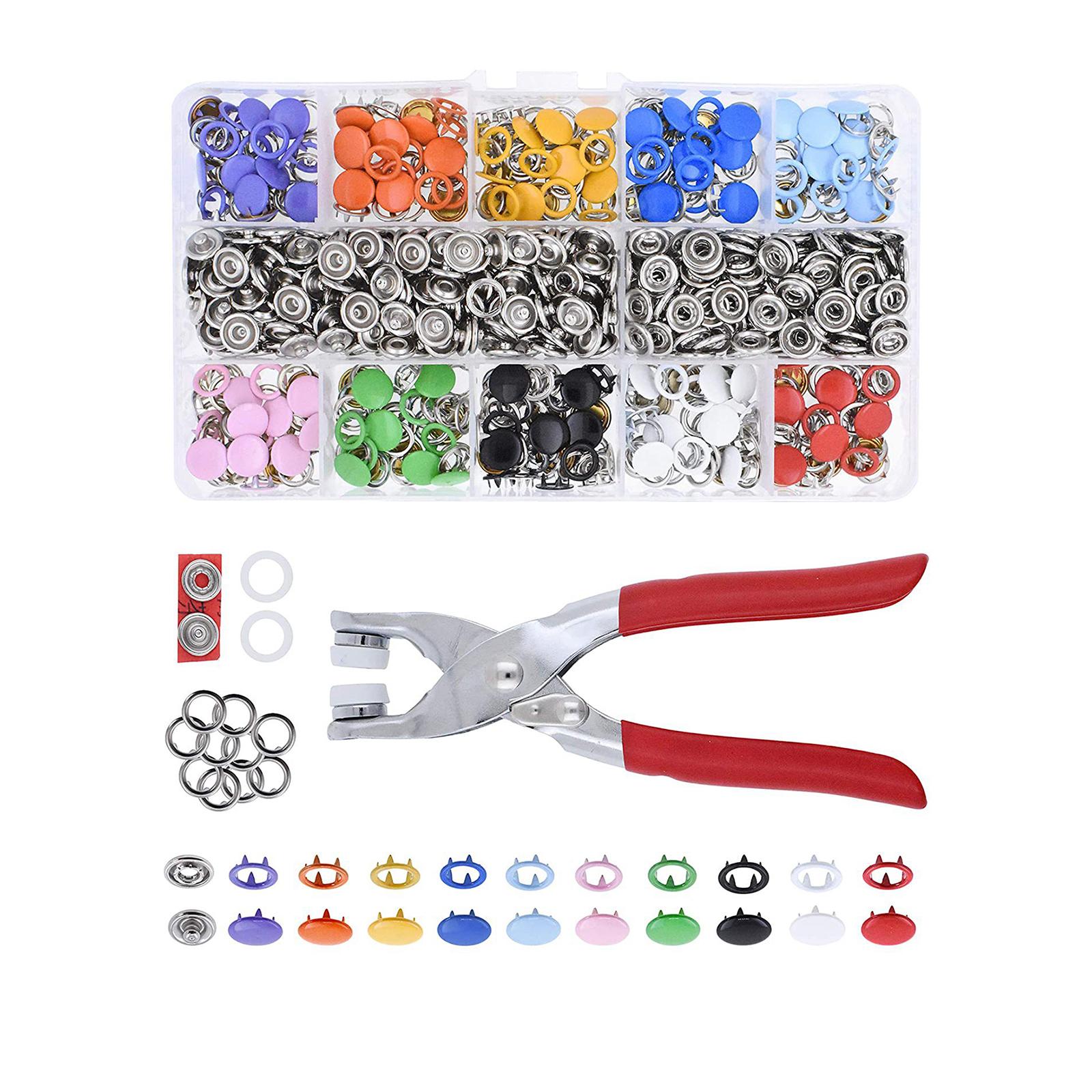Snap Fastener Set - Snap Fasteners Set 100 Hollow Snaps