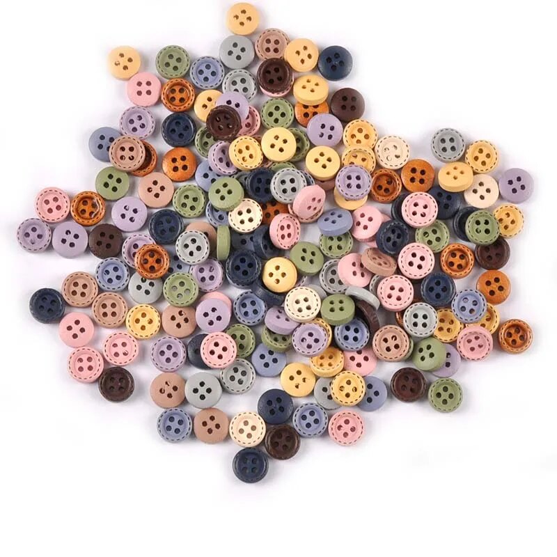 100pcs 10mm Mixed Wooden Decor - đánh giá và giá Snap Fastener Set