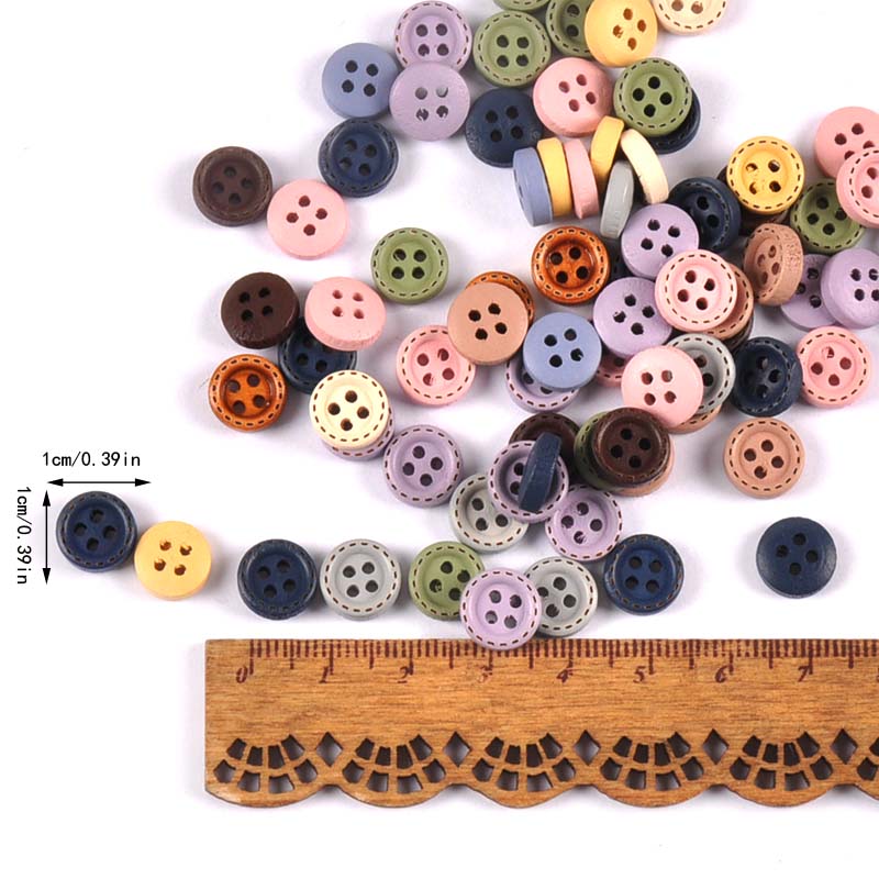 100pcs 10mm Mixed Wooden Decor - đánh giá và giá Snap Fastener Set