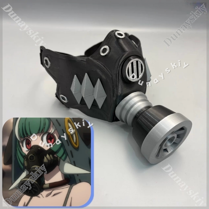 Guita Cyberpunk Gas Mask Green - đánh giá và giá Cosplay Prop 3D Print