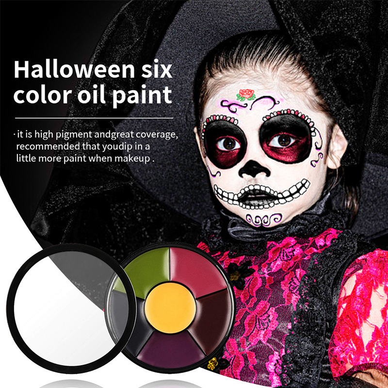 6 Color Oil Face Paint palette - đánh giá và giá Body Paint Sfx