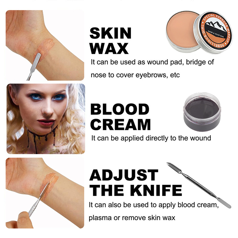 SFX Makeup Kit Scars Wax Hallo - đánh giá và giá Body Paint Sfx