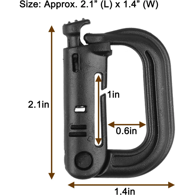 5Pcs Plastic D-Ring Tactical C - đánh giá và giá D Ring Strap