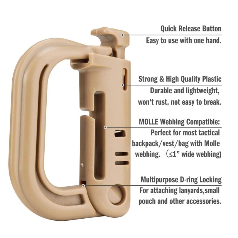 5Pcs Plastic D-Ring Tactical C - đánh giá và giá D Ring Strap