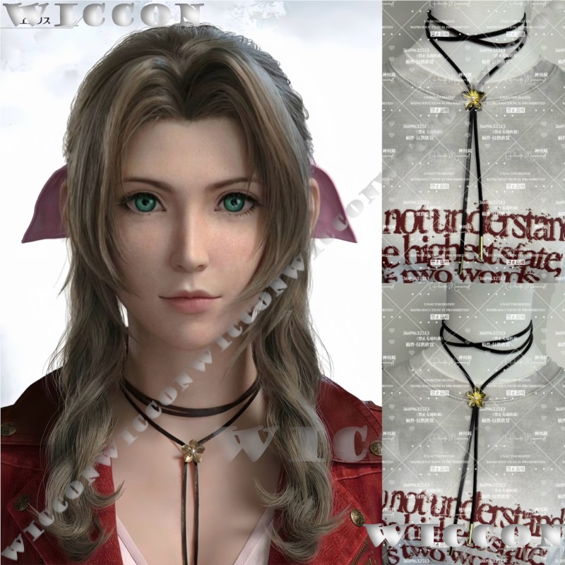 Aerith Gainsboroug FF 7 Final  - đánh giá và giá Aerith Cosplay Prop