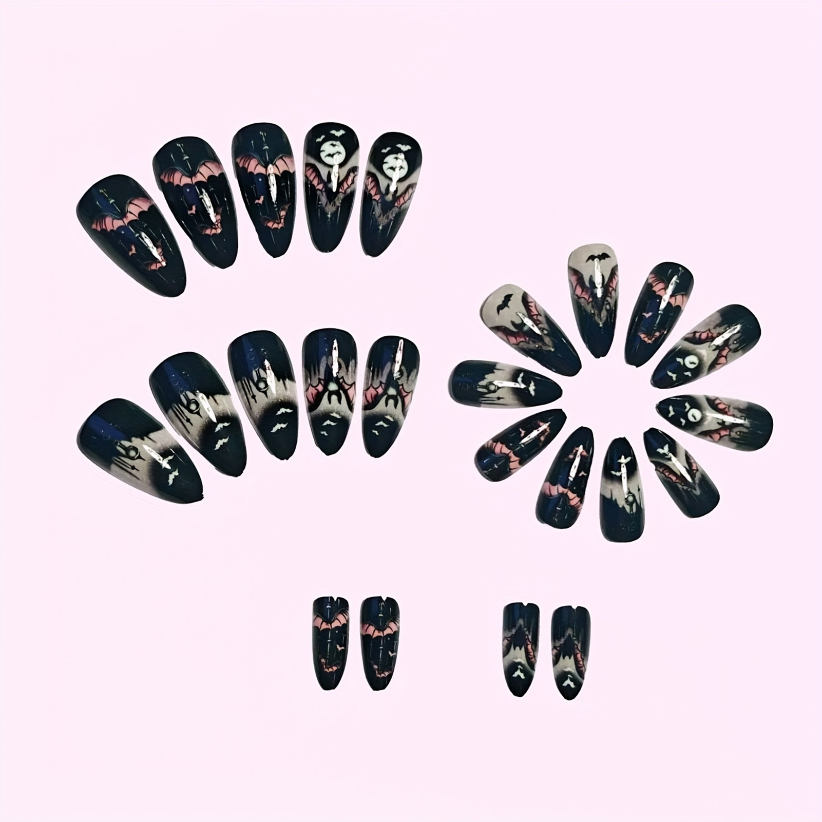24Pcs Halloween Fake Nails Bla - đánh giá và giá Cosplay Bat Prop