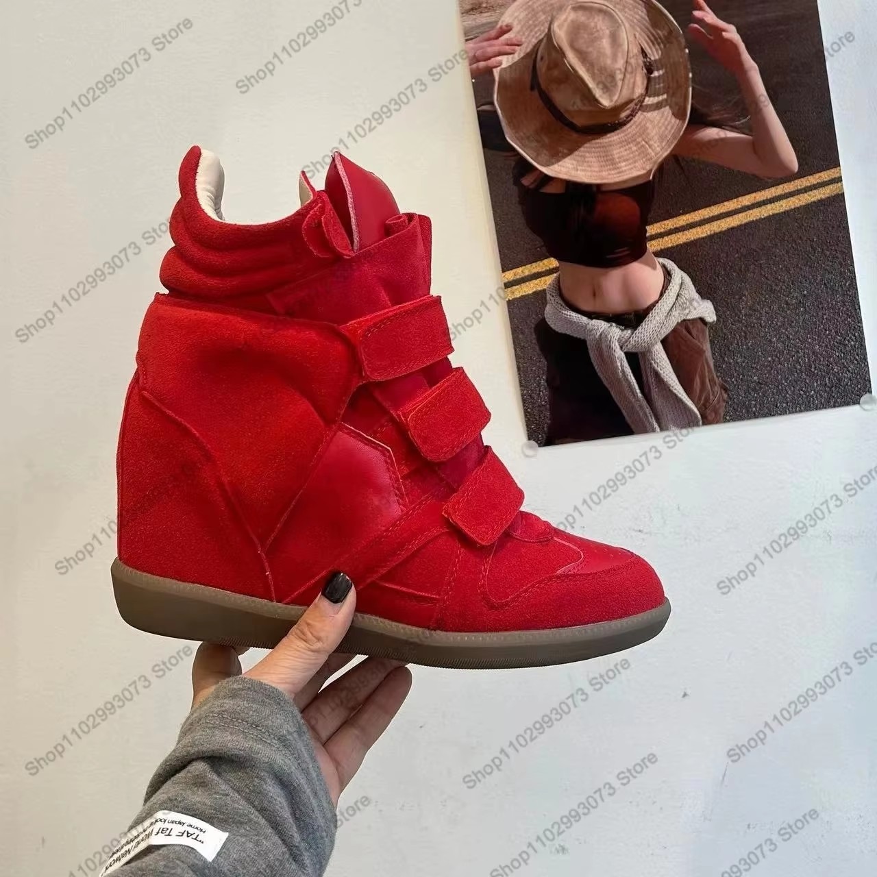 Women Hidden Wedge Heel High‑T - đánh giá và giá Velcro Hook Loop